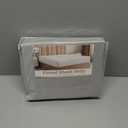 Cottington Lane 1 Piece Sleeper Sofa Fitted Sheet Full Size, Premium Quality 100% Egyptian Cotton, 6 Inch Deep Sofa Bed/Pullout Couch Bottom Sheet Only, Cooling, Soft & Breathable, Silver Grey (Light Grey Solid)