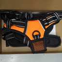 PHOEPET No Pull Dog Harness Medium Reflective Front Clip Vest with Handle,Adjustable 2 Metal Rings 3 Buckles,[Easy to Put on & Take Off](M, Orange)
