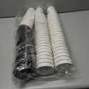 Disposable Coffee Cups 16 oz Bulk Pack (50 Count) - Double Wall Insulated Paper Cups with Lids, Hot Cups for Coffee Shops, Leak-Proof To Go Cups, Eco-Friendly White