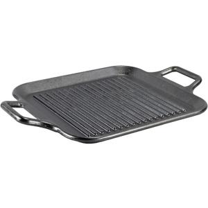 Lodge BOLD 12 Inch Seasoned Cast Iron Grill Pan with Loop Handles; Design-Forward Cookware