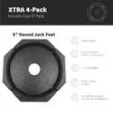SnapPad Xtra (4-Pack) | Four-Point RV Leveling System Featuring 9 Round Jack Feet | Adds 61% Additional Surface Area for Stability, 5 lbs Per Pad & 11 Total Width | Must-Have RV Accessories