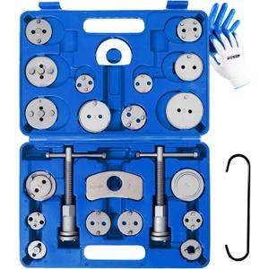 ATPEAM 24PCS Brake Caliper Compression Tool, Heavy Duty Caliper Compressor Kit, Brake Spreading Tool (blue)