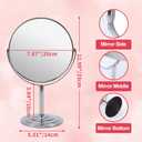 Schliersee 10X Magnifying Makeup Mirror, 8 inch Double Sided Tabletop Mirror, 1X/10X Magnification Standing Swivel Desk Mirror for Dresser Bathroom Bedroom, for Women Girl Gifts