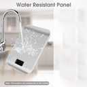 Digital Shipping Scale,Stainless Steel Panel, Accurate Portable Postal Scale for Packages, Small Business,Kitchen, Food, Handmade, Liquids, and Boutique (Silver Rechargeable(10kg/1g))