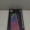 Wireless Keyboard and Mouse Combo, RGB Backlit, Rechargeable & Light Up Letters, Full-Size, Soft Typing, Sleep Mode, 2.4GHz Quiet Keyboard Set for Mac, Windows, Laptop, PC, Trueque KM42Pro (Black)