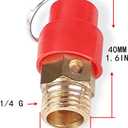 Air Compressor Pressure Relief Valve 120 Psi Set Pressure, 1/4" NPT External Thread Air Compressor Safety Valve Safety Relief Valve, Pressure Outlet. Pop-Up Valve