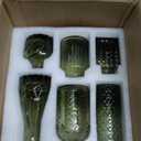 SUPMIND 12pcs Glass Bud Vase Set, Small Green Flower Vases for Centerpieces in Bulk, Mini Vintage Vase for Wedding, Home,Table Decoration