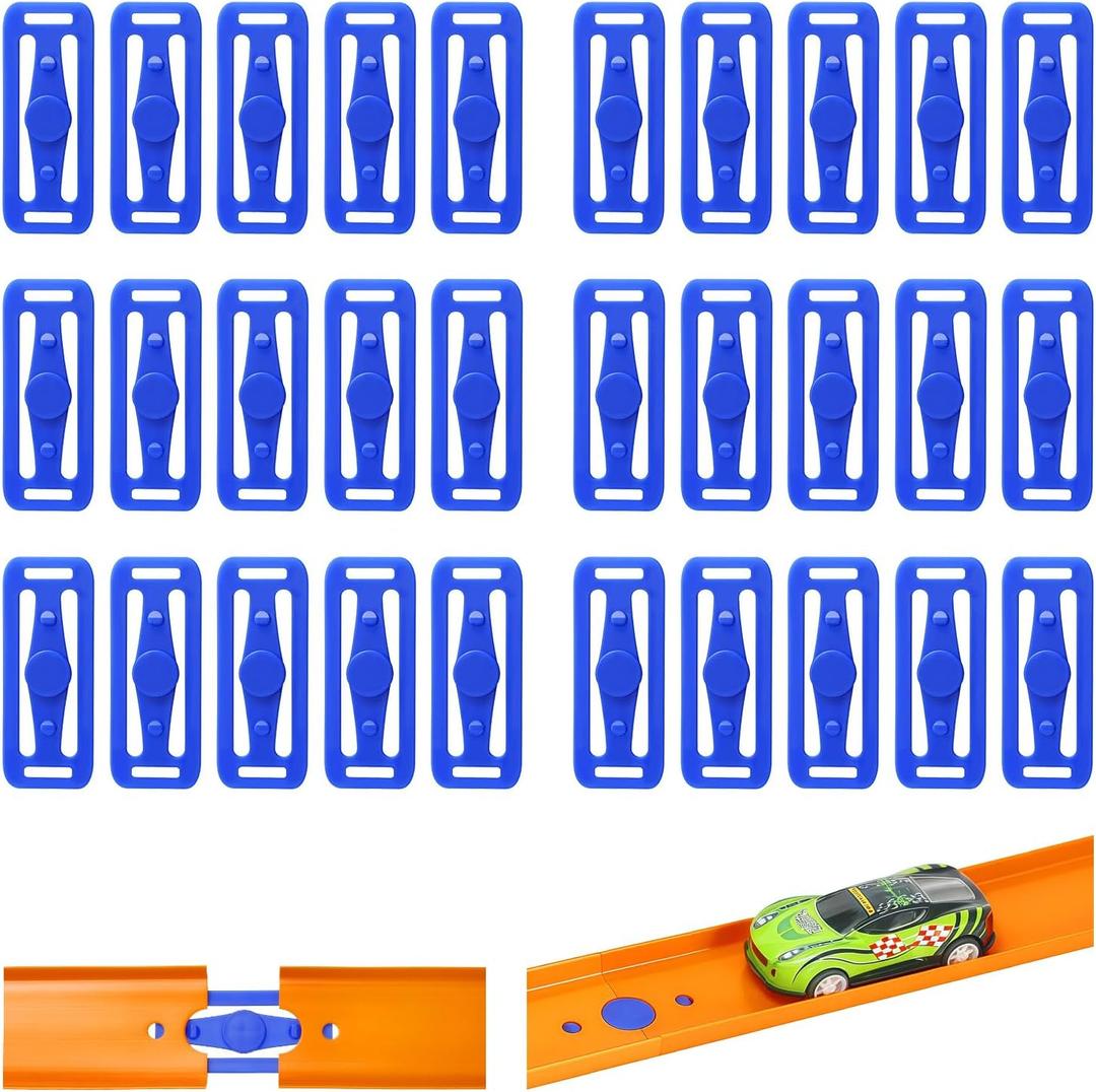 30 Sets Racetrack Connectors Compatible with Hotwheels,Mould Design, Non-3D Printed Products