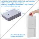 4 x 4 Pack Under Desk Drawer Self-Adhesive Desktop Storage Organizer, Hidden Attachable Slide Out Desk Drawer, Under Table Tray for Pencil Pen Stationery Office Organization, Gray