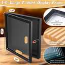 1 Pack T Shirt Display Frame, 15'' X 15'' Black Imitation Wood T Shirt Frame with 98% UV Protection Acrylic, 1" Depth of Usable Space Shadow Box, Display Case for Shirts, Jerseys, Memorabilia