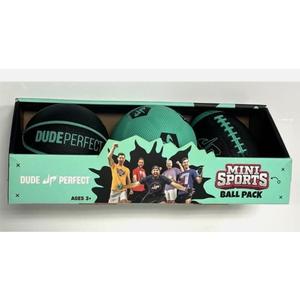 Dude Perfect Mini Sports Ball Pack Indoor and Outdoor Football Basketball Soccer