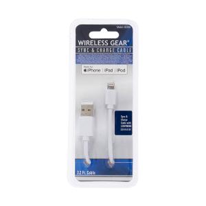 Wireless Gear Sync & Charge Cable, White - 3.2 ft