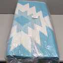 Outdoor Rug 6x9 ft for Patios Waterproof Reversible Plastic Straw Rug Patio Mat Clearance Outdoor RV Camping Mat Outside Area Rug Carpet for Porch,Deck,Camper,Balcony,Backyard (Geometry-teal)