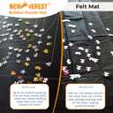 Newverest Jigsaw Puzzle Mat Roll Up, Saver Pad 39.4” x 23.6” Portable Keeper Up to 1000 Pieces with Non-Slip Rubber Bottom and Polyester Top + 3 Puzzle Sorting Trays, Travel-Friendly Storage Bag