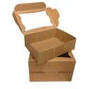 Bubbley Kraft Paper Bakery Boxes - 25-Pack Pastry Boxes with Window for Cookies, Chocolate Covered Strawberries, Macarons, and Muffins, Dessert Disposable Packaging, 7 x 4.5 x 2.5 Inches