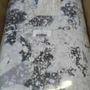 Area Rug 9x12 Washable Gray Vintage Traditional Mat Distressed Indoor Foldable Thin Retro Accent Floral Non Slip Carpet for Living Room Dining Room Office