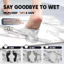 Stone Bath Mat,Diatomaceous Earth Shower Mat,Fast-Drying Stone Bathroom Floor Mat,Absorbent Non-Slip Diatomite Mats for Bathtub,White Marble