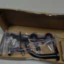 Double Curtain Rod, Black Wrap Around Blackout Dual Curtain Rods for Windows 48 to 84 inch, Adjustable Heavy Duty Curved Spliced Room Darkening Double Rods, All Metal, Aluminium Bracket (36"-88")