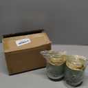 2pcs Green Foaming Soap Dispenser, Glass Foam Hand Soap Dispenser with Gold Pump, 10 Oz Bathroom Refillable Liquid Lotion Pump Ribbed Bottle Container for Countertop Decor