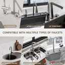 Faucet Mat for Kitchen Sink, Diatomite Stone Drying Sink Protectors, Bathroom Faucet Splash Guard, Quick Dry Water Absorbing, Non-Slip Tray for Kitchen Counter, Gray, 11.8" x 3.9" x 2pcs (Grey)