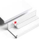 5 Pack 3 inch self Adhesive Cabinet pulls Cabinet Finger pulls Bright White Adhesive Cabinet Handles Concealed Finger pulls for cabinets Drawer pulls Stick on Handles Edge Seam Flat Handles