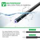 BlueFire Upgraded 1080P 5.5mm Semi-Rigid Inspection Camera, 2 MP HD WiFi Borescope Snake Camera, Zoomable Focus 1800mA Battery Wireless Endoscope for Android and iOS Smartphone, Tablet (11.5FT)