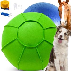 Herding Ball for Dogs, Large Dog Training, Jolly Ball for Australian Shepherd and Collie 25 inch Orange (Green)