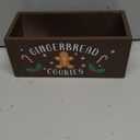 1 Pcs Christmas Gingerbread Man Bowl Dish Xmas Party Supplies Candy Wooden Candy Dish Gingerbread Cookies Serving Holder for Table Red Brown Serving Dish for Corn Holiday Hot Cocoa Bar