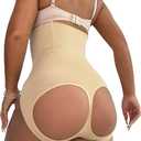VENDAU Butt Lifting Shapewear for Women Butt Shaper Body Shaper Tummy Control Butt Lifter Panties for Women But Crossdresser (Beige, XS)
