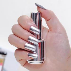 18ml Mirror Nail Polish, Silver Metal Nail Polish for Drawing Manicure No Need UV/LED Cure
