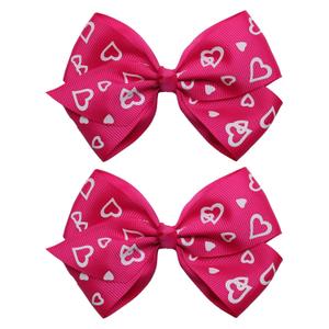 Red Hair Bow Clips for Girls 2Pcs Valentines Hair Bows Alligator Clips Rose Pink Bows Hearts Hair Accessories for Women Red Hair Clip Gift