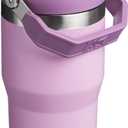 Stanley IceFlow Flip Straw Tumbler with Handle 20 oz | Twist On Lid and Flip Up Straw | Leak Resistant Water Bottle | Insulated Stainless Steel |BPA-Free | Lilac