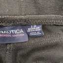 Nautica Girls School Uniform Stretch Interlock Skinny Leg Jegging, Elasticized Waistband with Faux Button Closure, Stretch Material, 12 Regular