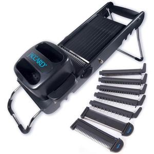 Jaccard ABS SafeHands Mandolin Slicer with Seven Interchangeable Blade Cartridges - QUITE POSSIBLY THE SAFEST MANDOLIN IN THE WORLD Black