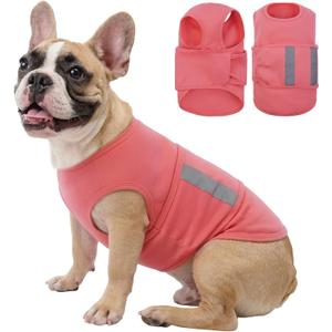 Dog Anxiety Calming Vest, Gentle Compression Anxiety Suit for Dogs, Breathable Dog Calming Wrap for Separation Anxiety, Thunder, Fireworks, Vet Visits, Pink S (Chest:16.1" - 20")