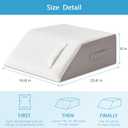 MEGCXIT Leg Pillow Elevation Blood Circulation, Leg Wedge for Elevation for Swelling, Leg Elevating Pillow for After Surgery, Memory Foam Foot Knee Pillow for Back Sleeping 23.616.88 Inch White/Grey