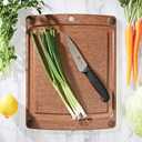 Epicurean All-In-One Cutting Board with Non-Slip Feet and Juice Groove - Non-toxic, Dishwasher Safe, Made in the USA, 14.5" x 11.25", Nutmeg