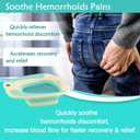 Sitz Bath, Portable Sitz Bath for Toilet Seat, Sitz Bath for Hemorrhoids, Sitz Bath for Postpartum Care, Toilet Basin for Women Men Adults, Sits Bath Soak Salts Tub, Hip Bath Bowl, Green