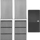 G533-2200-W1 17" Cooking Grates and Griddle Replacement Kit for Charbroil Tru-Infrared 4-Burner Grill 463242716 463242715 466242716 466242815 463257520 463276016 463255721 463255020