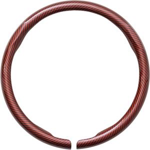 Steering Size 36-38cm Universal Non-Slip D-Shaped Round Breathable Car Steering Wheel Cover Protector Suitable Auto Accessories (Round Red)