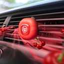 Chupa Chups Cherry Car Air Freshener Vent Clips - Cute Car Accessories, Long Lasting Freshies Vehicle Scents Air Freshener for Women, Area Deodorizer Odor Eliminator New Fresh Smell, 2 Count