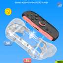 TRANSNOVO Hand Grips for Switch 2Wear-Resistant Switch Accessories Controller Grips for JoyCon2 Pack Comfort Handles (Transparent)