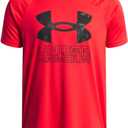 Under Armour Boys Tech Hybrid Print Short Sleeve T Shirt (X-Large, (714) Racer Red / / Serpentine)