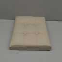 LINMAGCO Ottoman Storage Ottoman with Storage Small Foot Rest Stool Under Desk Stool Short Folding Footrest Linen Cloth Beige 16X12X12IN