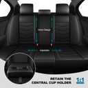 DISUTOGO for Ford Bronco Sport Seat Covers 2021-2026(5 Seats,Black) | Airbag-Compatible, Easy to Install, Non-Slip Bottom, Easy Wipe Clean, Waterproof Premium Leather Full Set Seat Covers