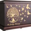 DGDCDV Cremation Memorial Urns for Human Ashes Adult Male Female, Wooden Urns Box and Casket for Ashes Men Women Child, Large Burial Funeral Urns for Ashes, Holds Up to 270 LBS
