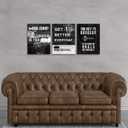 BWSPACE Inspirational Wall Art Motivational Quotes Success Wall Art Decor for Bedroom Office Living Room Stretched and Framed Ready to Hang (36"W x 16"H)