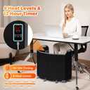 Under Desk Heater for Office, Foldable Space Heater Plus Size 5-Fold, Quiet for Leg, Foot Ankles, Portable Foot Warmer with 12H Timer & 8 Heat Levels, No Odor Anti-tilt, Auto Shut Off
