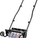 Suchtale 18-Inch Push Spike Aerator, Heavy Duty Rolling Lawn Aerator, Rotary Spike Lawn Aerator, Manual Aeration Equipment with Steel Handle, Suitable for Lawns, Garden, and Yard Grass Aeration