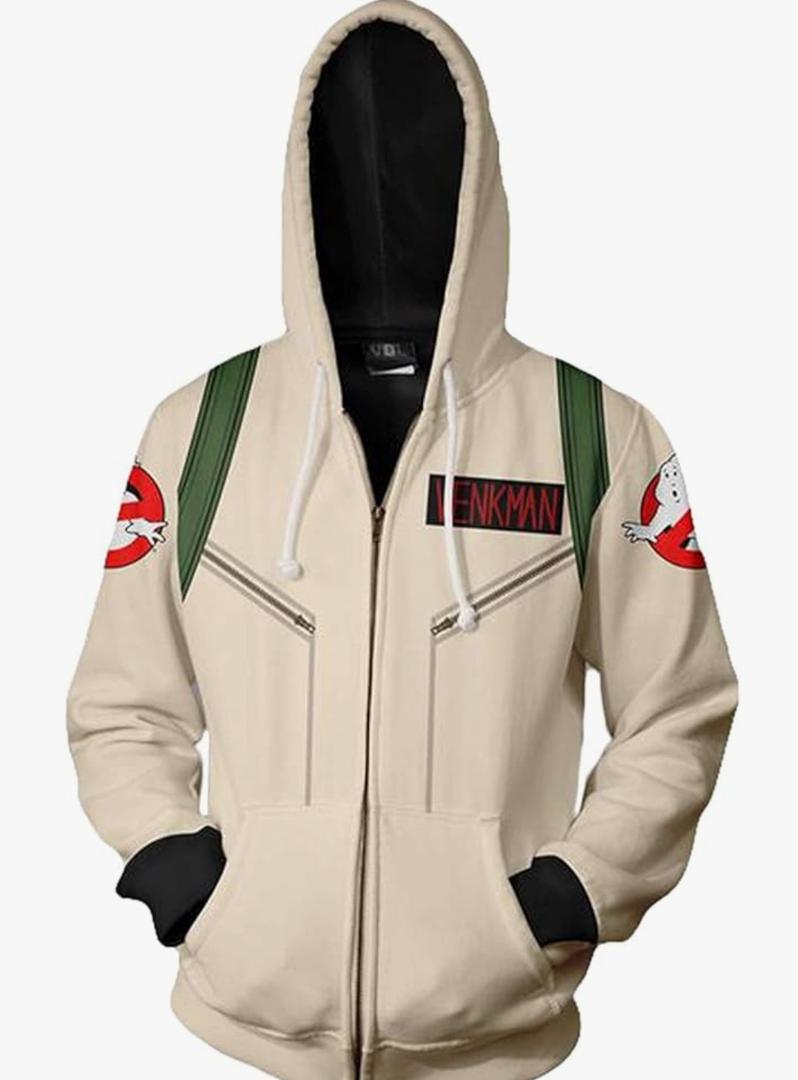 Mens Ghoul Hunter Hoodie Backpack Jacket Zip Up Hunter Coat Sweatshirt Size M